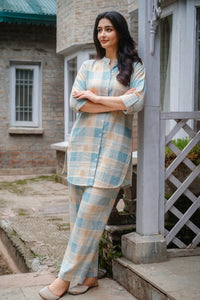 Sky Blue Premium Pure Cotton Co-Ord Set