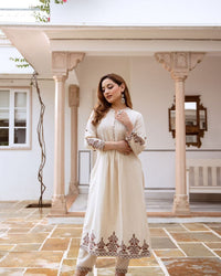 New South Cotton Embroidered Suit Set