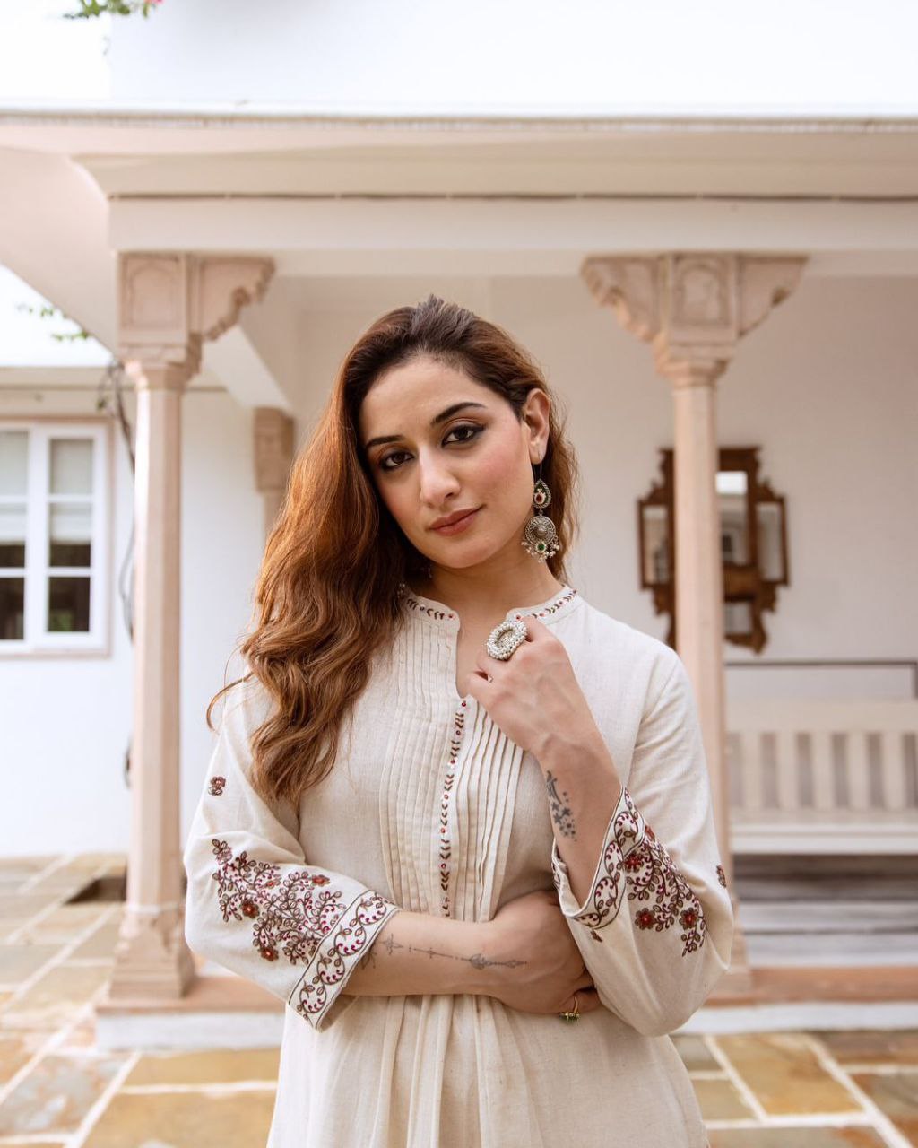 New South Cotton Embroidered Suit Set