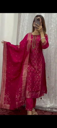 Elegant Pure Banarasi Jacquard Suit Set