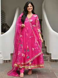 HOT PINK ORGANZA SUIT