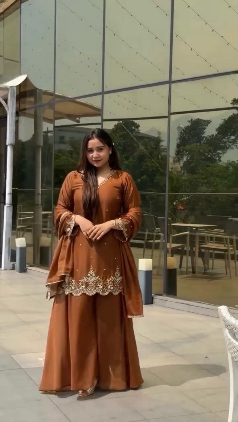 New Designer Party Wear Top & Palazzo Set with Fancy Dupatta