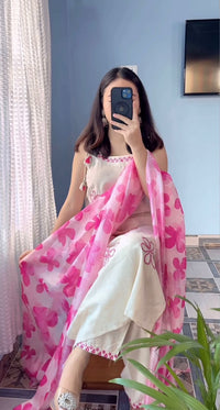 Stylish Roman Silk Plazzo Kurta Set for Every Occasion