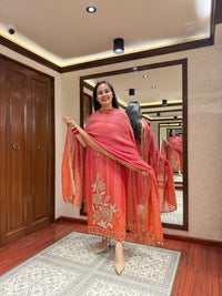 Premium Pure Softy Chinon Silk Kurti Set – Elegance Redefined