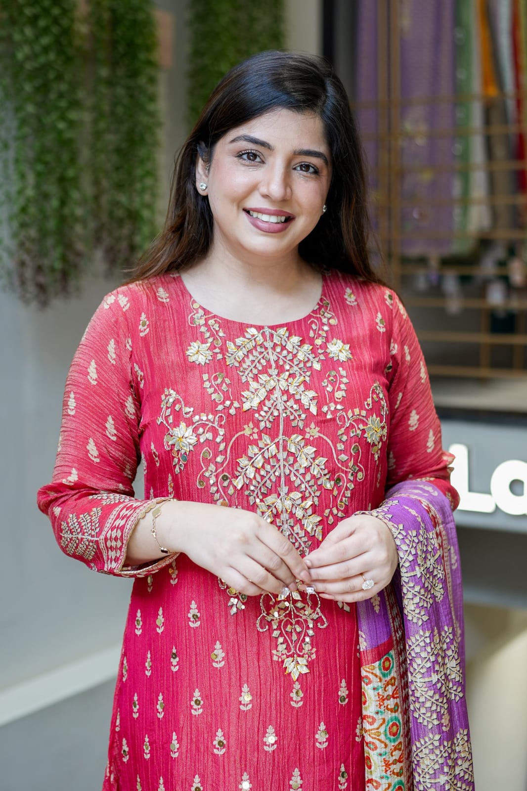 Pure Handwork & Gota Heavy Work Kurti Set