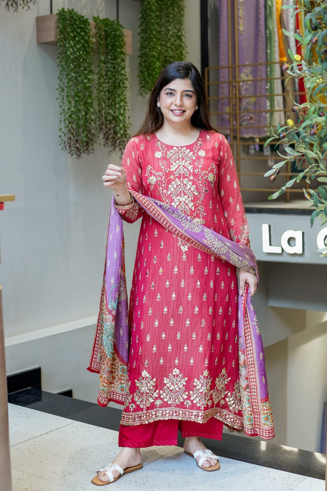 Pure Handwork & Gota Heavy Work Kurti Set