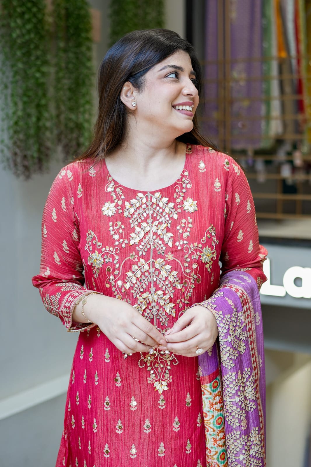 Pure Handwork & Gota Heavy Work Kurti Set