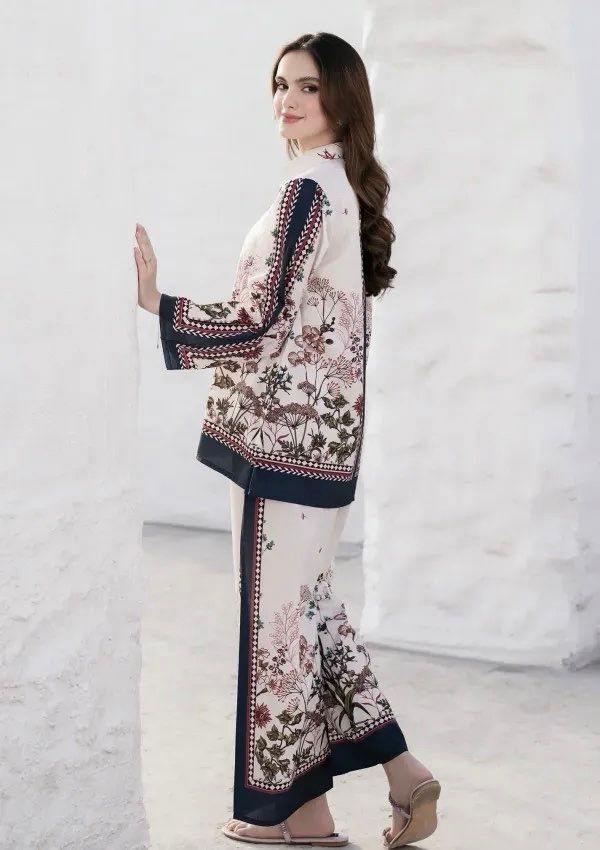 Elegant Pure Crape Silk Printed Suit Set