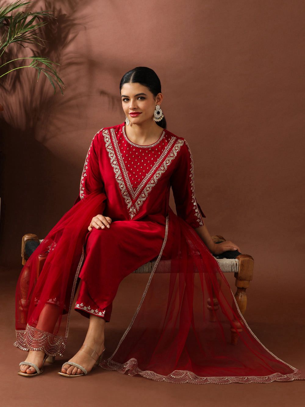 The Royal Noor Embroidered Festive Suit Set