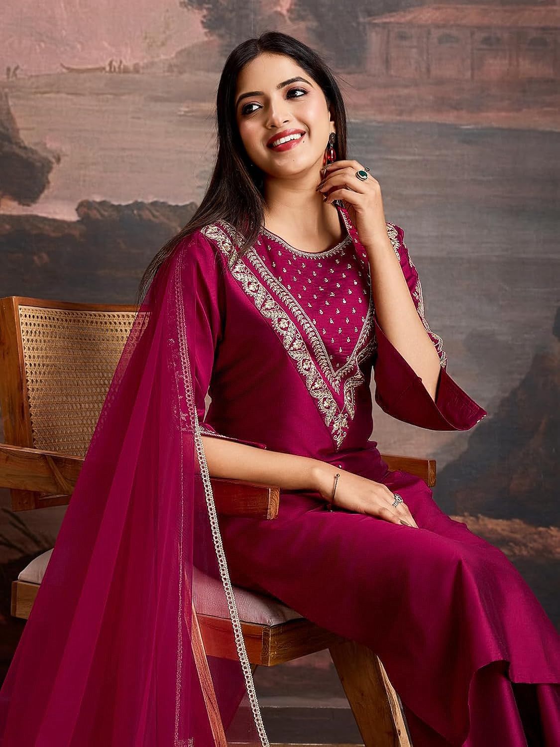 The Royal Noor Embroidered Festive Suit Set