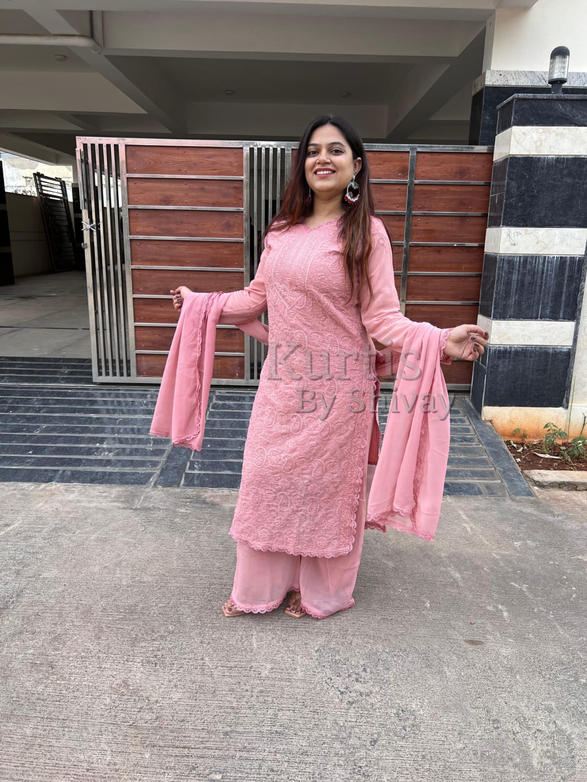 TRENDING FAUX GEORGETTE TOP PLAZO WITH DUPATTA