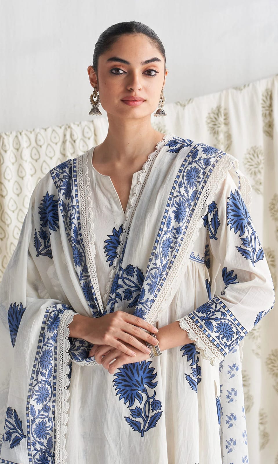 Elegant Jaipuri Cotton Suit Set with Dupatta