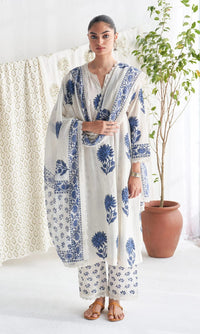 Elegant Jaipuri Cotton Suit Set with Dupatta