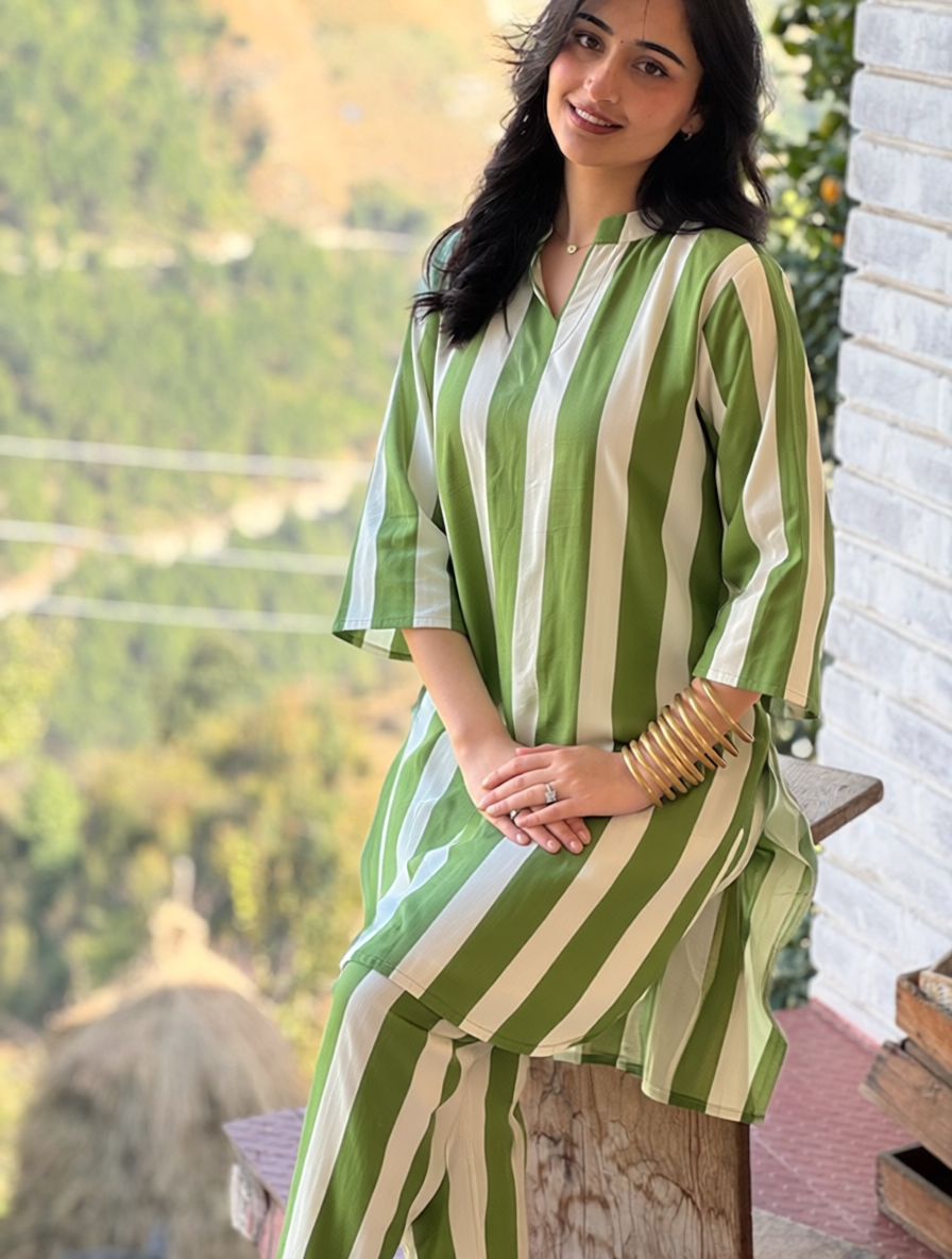 Essential Striped Cotton Co-ord Set