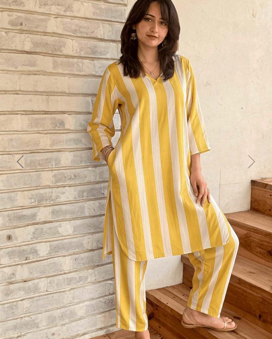 Essential Striped Cotton Co-ord Set