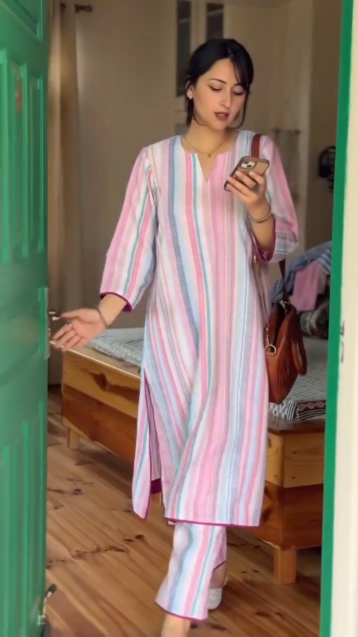 Premium Multicolor Cotton Designer Co-Ord Set