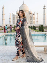 Elara Printed Maslin Embroidered Suit Set