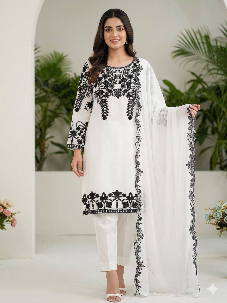 Beautiful Sequence Work Suit Set