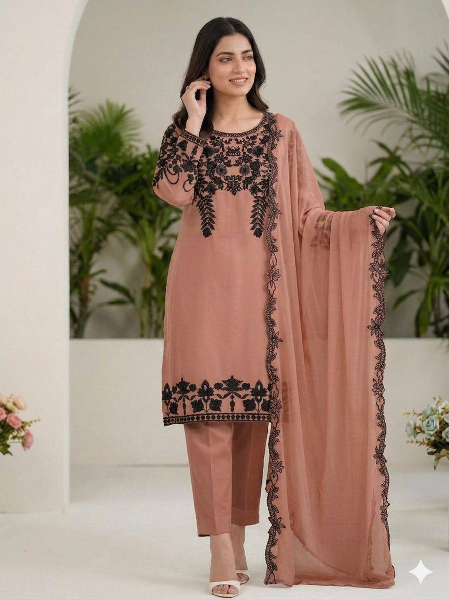 Beautiful Sequence Work Suit Set