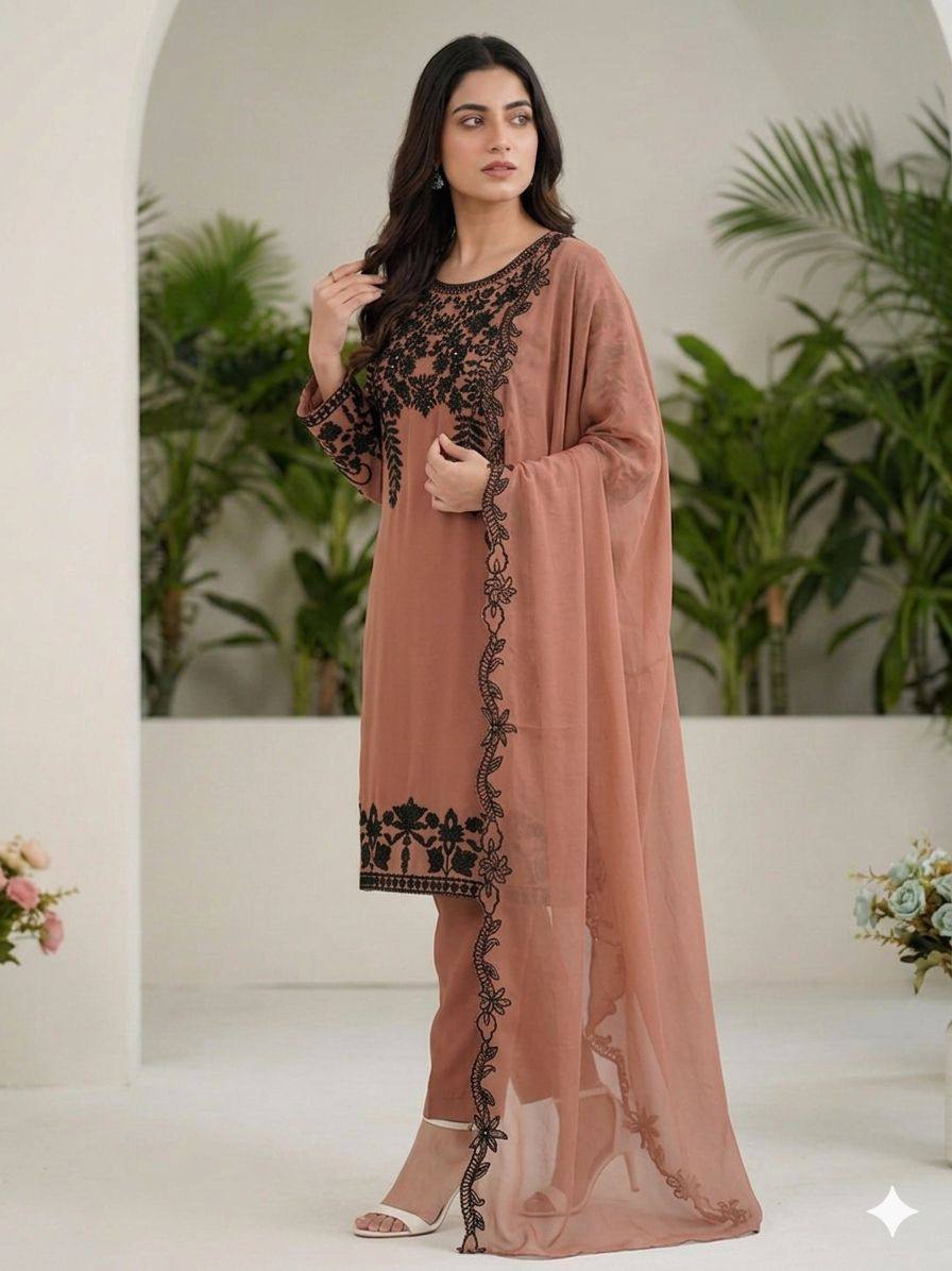 Beautiful Sequence Work Suit Set