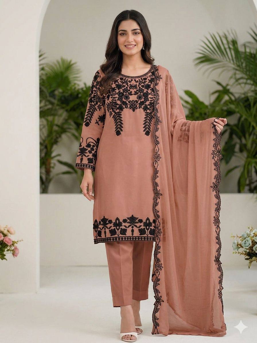 Beautiful Sequence Work Suit Set