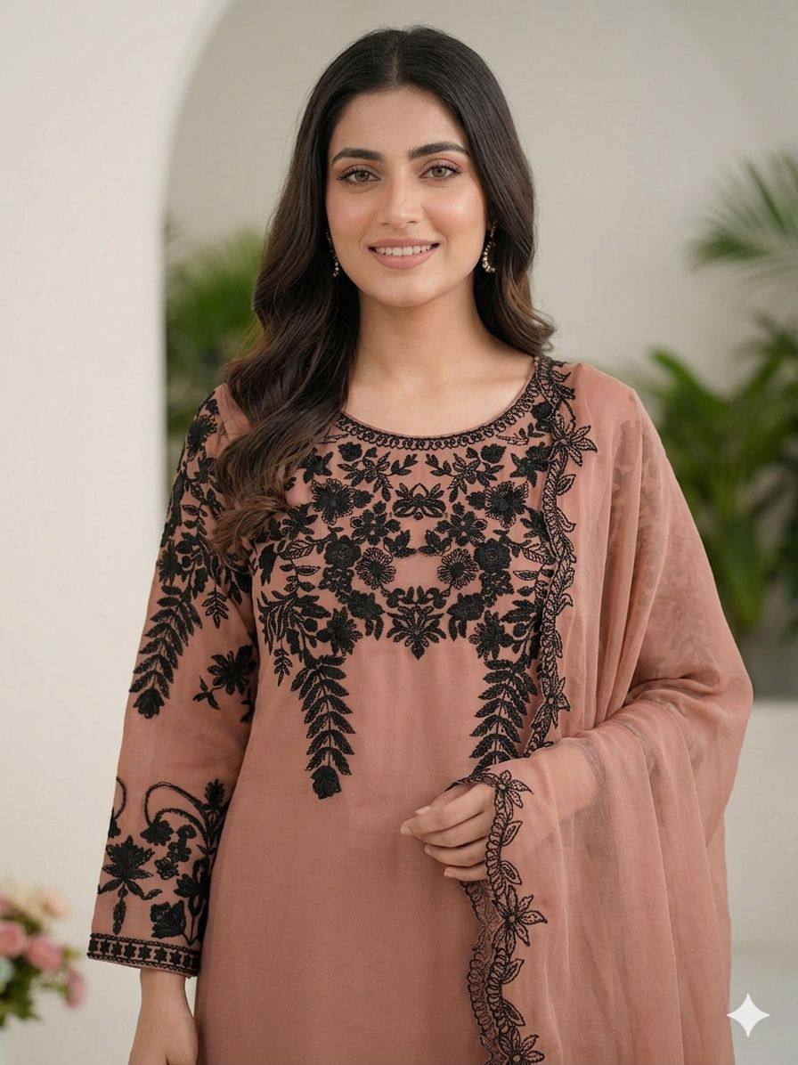 Beautiful Sequence Work Suit Set