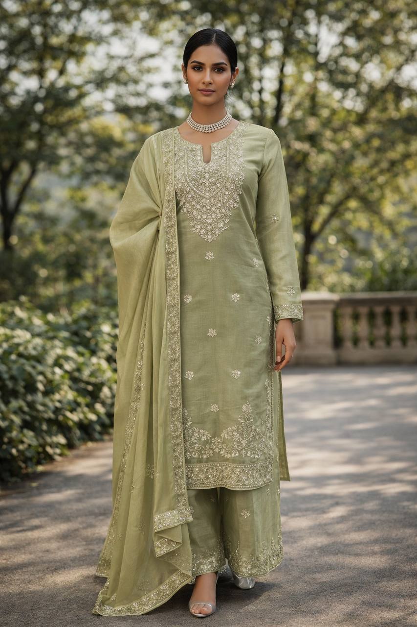 Timeless Grace JMC Silk 3-Piece Sharara Set