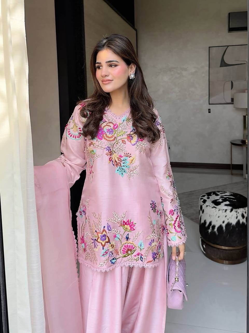Elegant Sequence Embroidered Salwar Suit Set