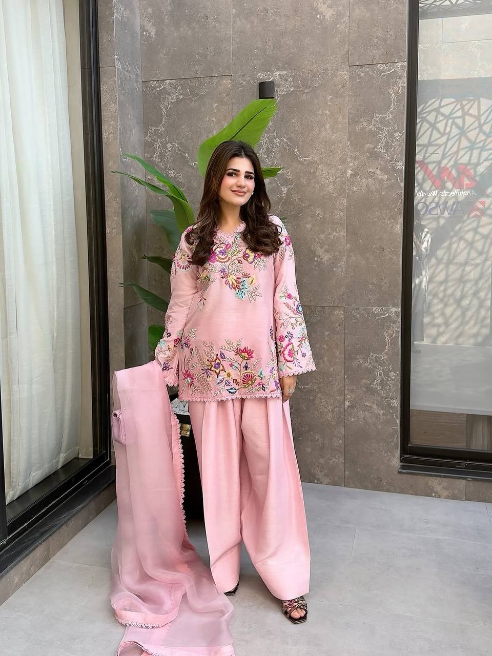 Elegant Sequence Embroidered Salwar Suit Set