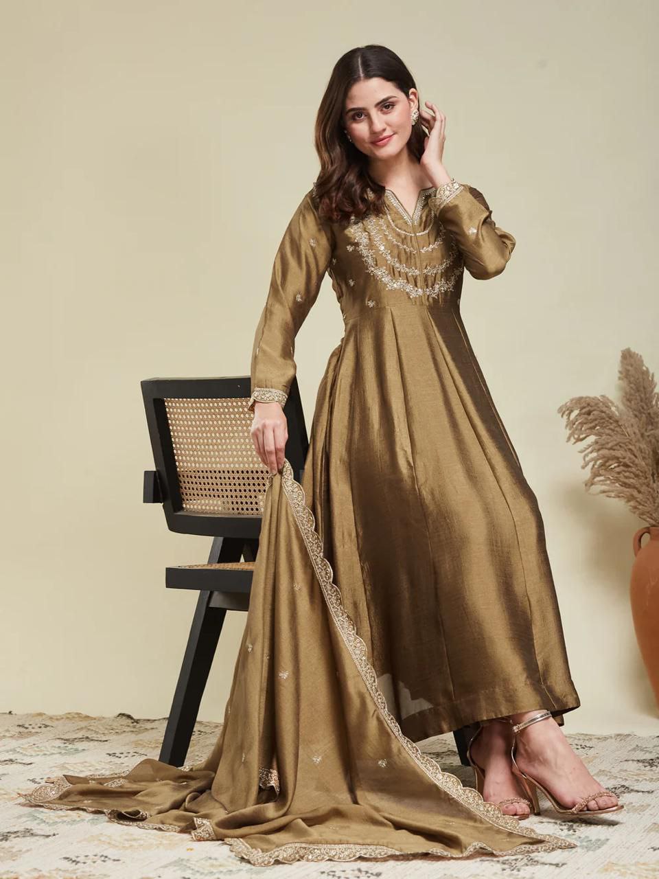 Our New Trendy Anarkali Kurti Pant Set