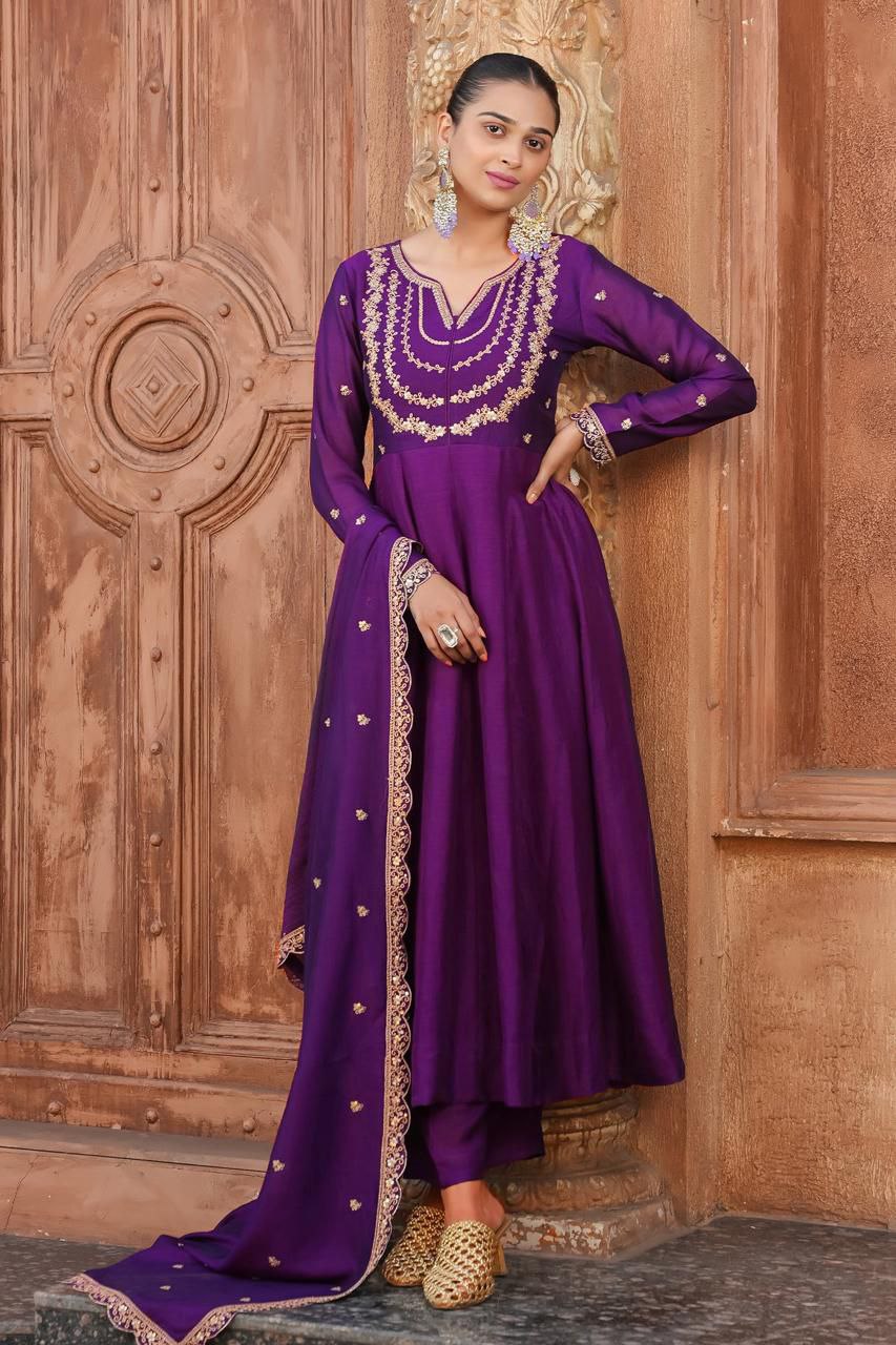 Our New Trendy Anarkali Kurti Pant Set