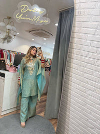 Designer Kaftan Style  Embroidered With Real Mirror Work Co-ord Set