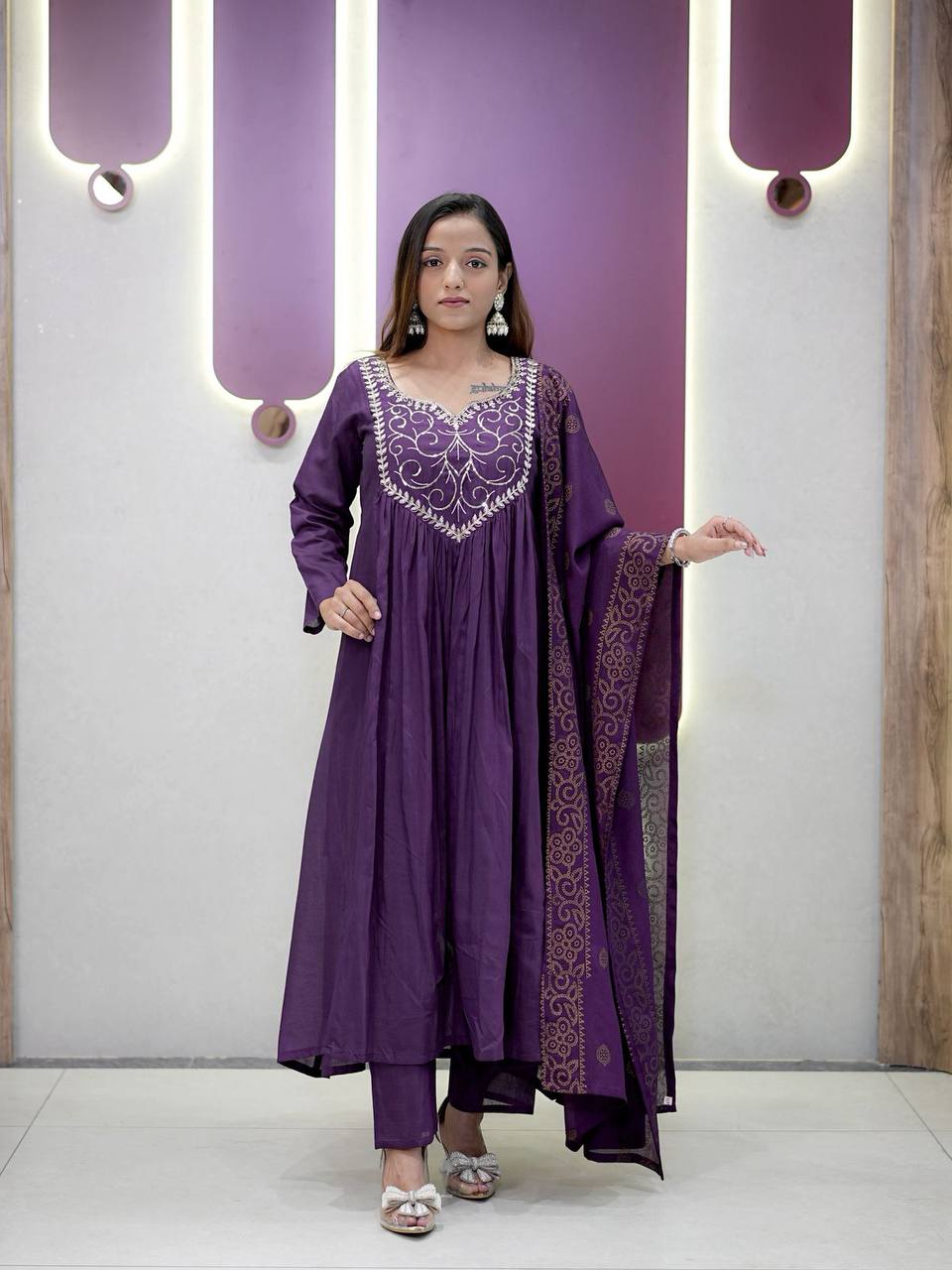Mesmerising Chanderi Silk Kurta Set