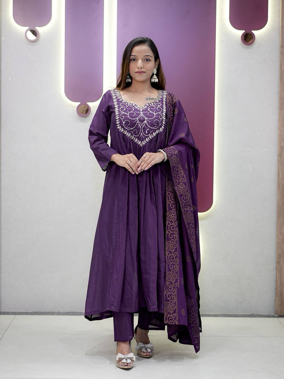 Mesmerising Chanderi Silk Kurta Set