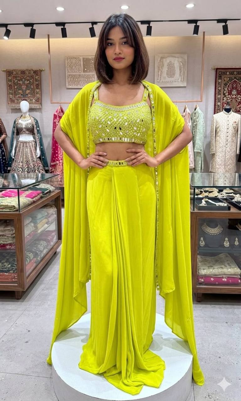 Real Mirror Embroidered 3-Piece Designer Set