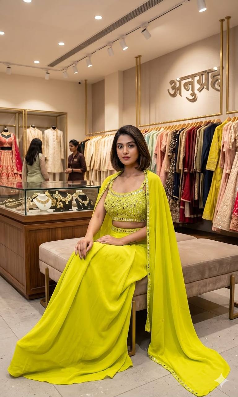 Real Mirror Embroidered 3-Piece Designer Set