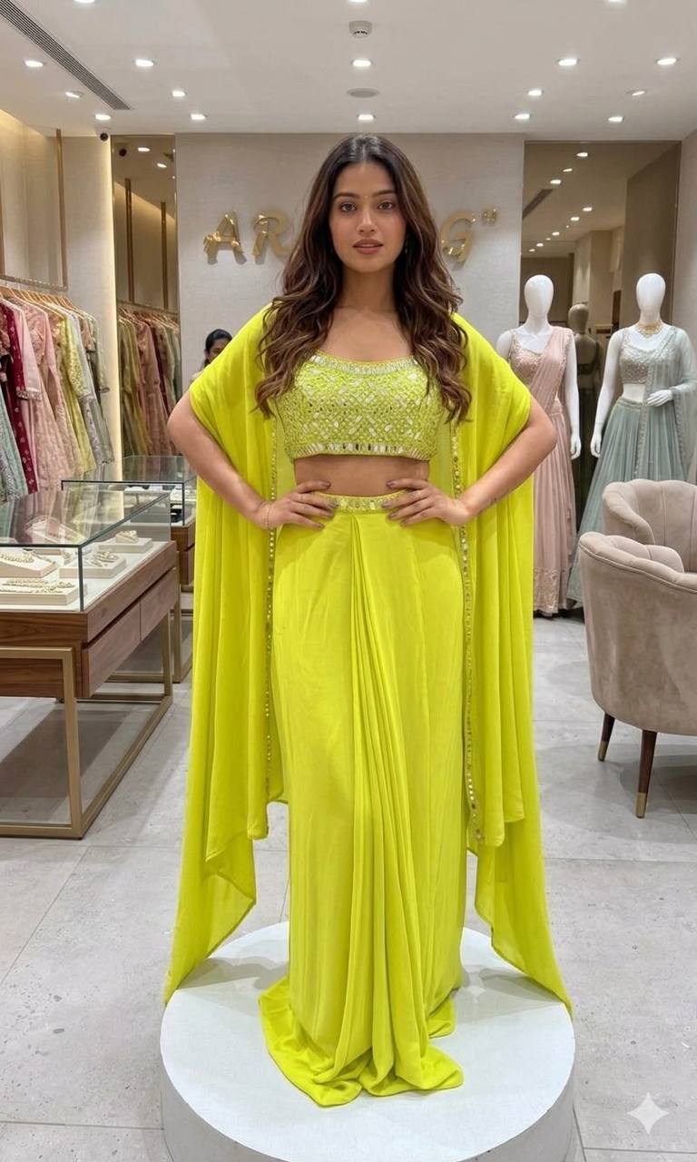 Real Mirror Embroidered 3-Piece Designer Set