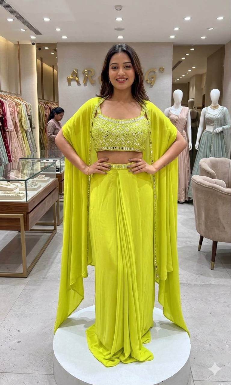 Real Mirror Embroidered 3-Piece Designer Set