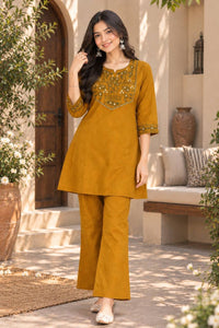 Jaipur Bloom – Premium Dabu Cotton Kurti Set