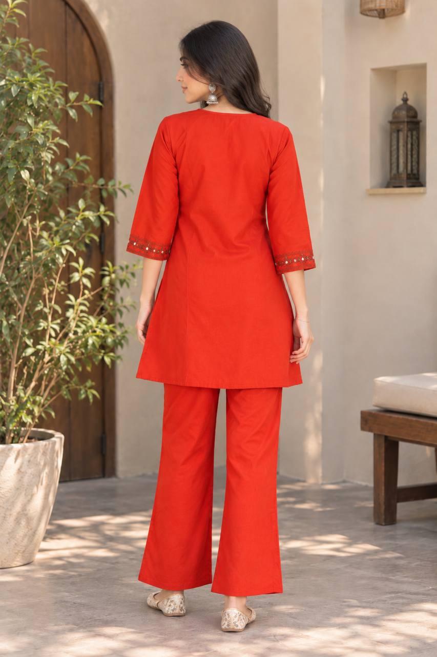 Jaipur Bloom – Premium Dabu Cotton Kurti Set
