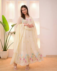 Exclusive Chanderi Embroidered Ethnic Outfit