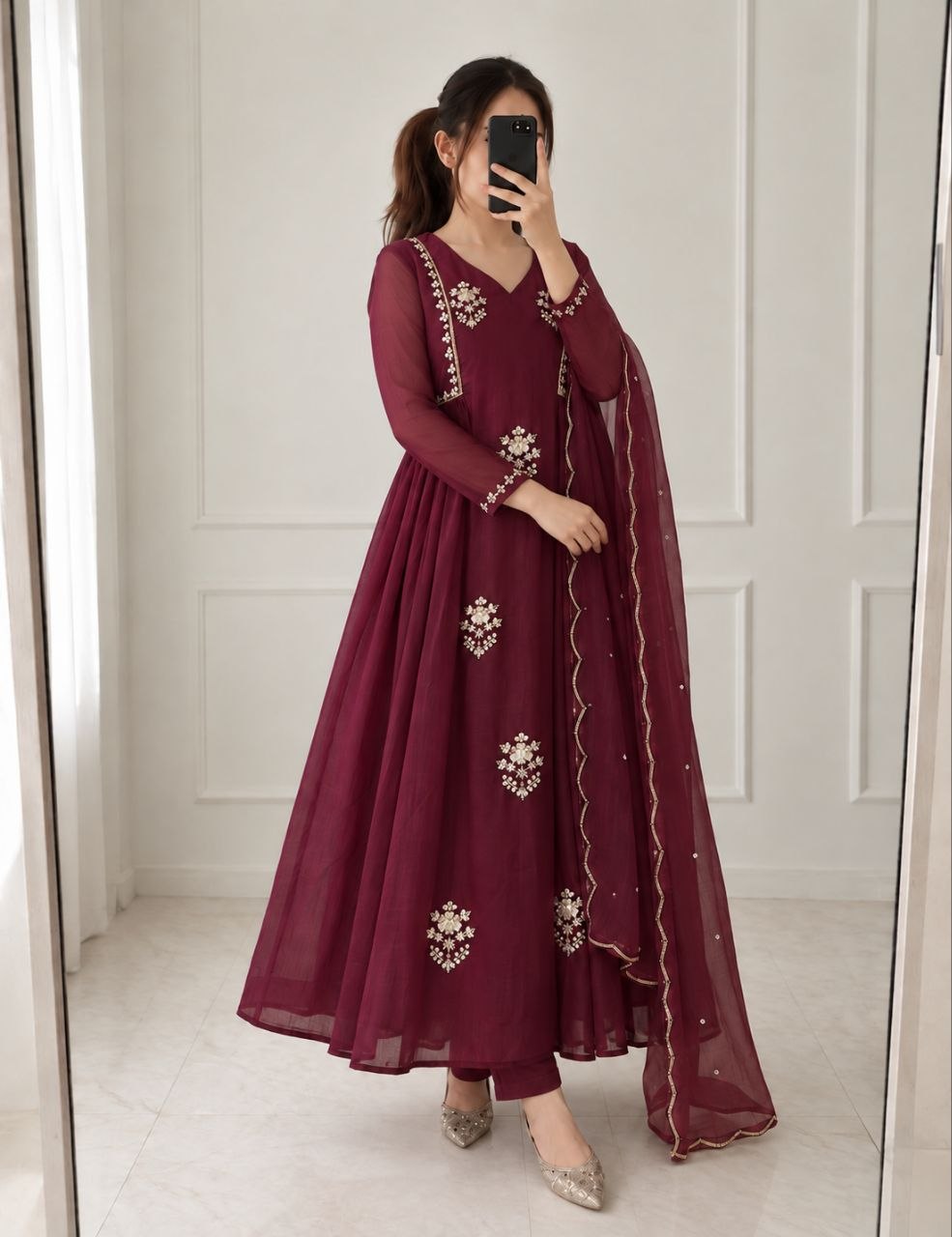 A-Line Anarkali Kurti Set – Elegant & Classy Look