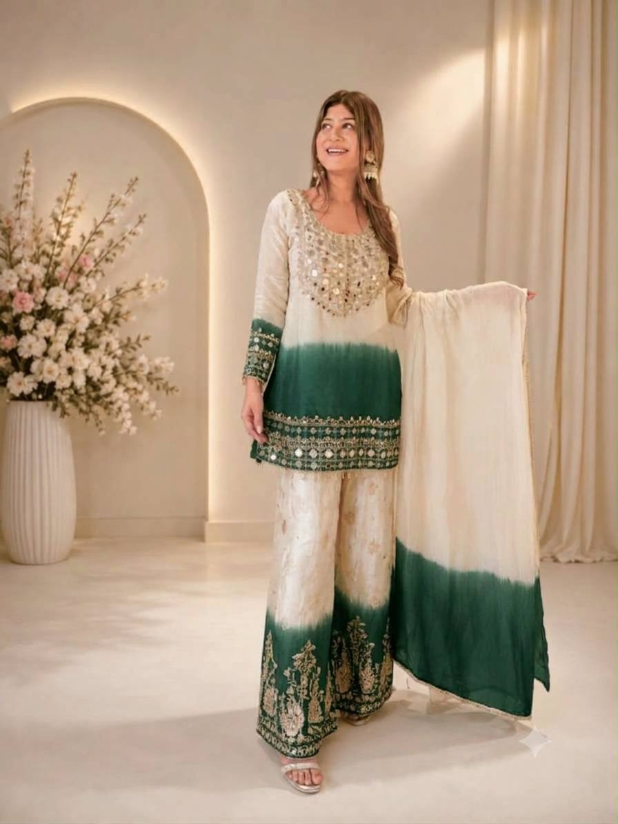 Designer Real Mirror Work Suit Set&nbsp;