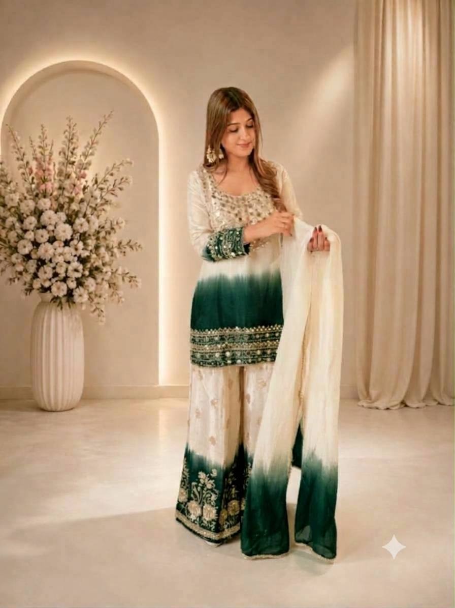 Designer Real Mirror Work Suit Set&nbsp;
