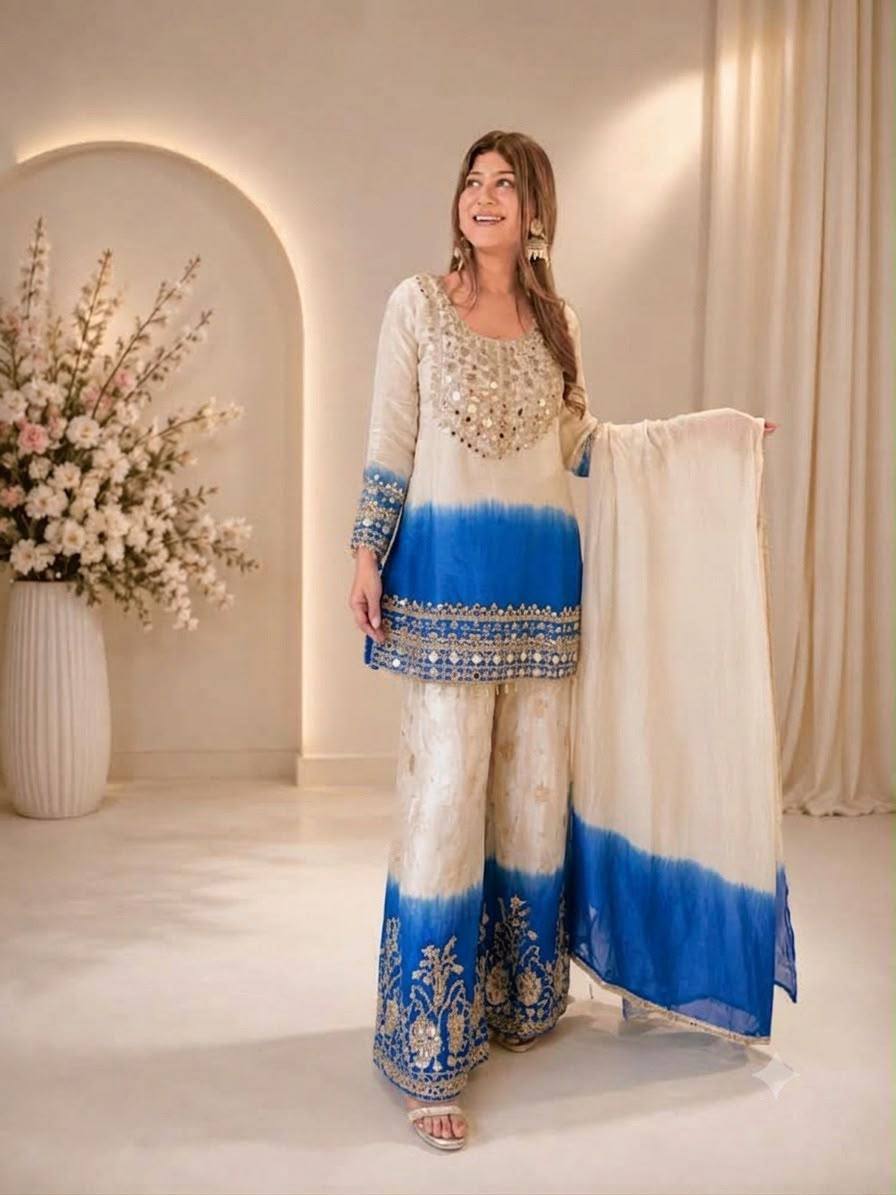 Designer Real Mirror Work Suit Set&nbsp;