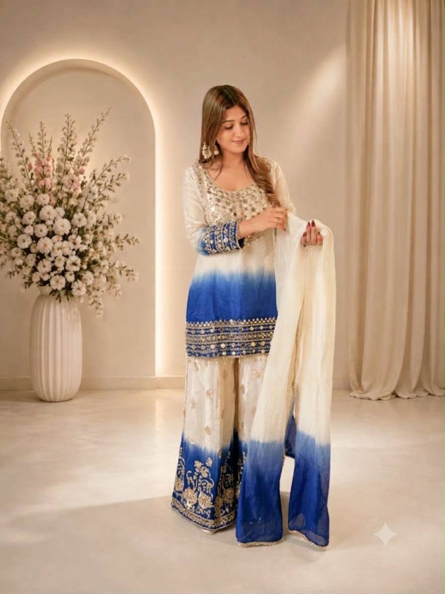Designer Real Mirror Work Suit Set&nbsp;
