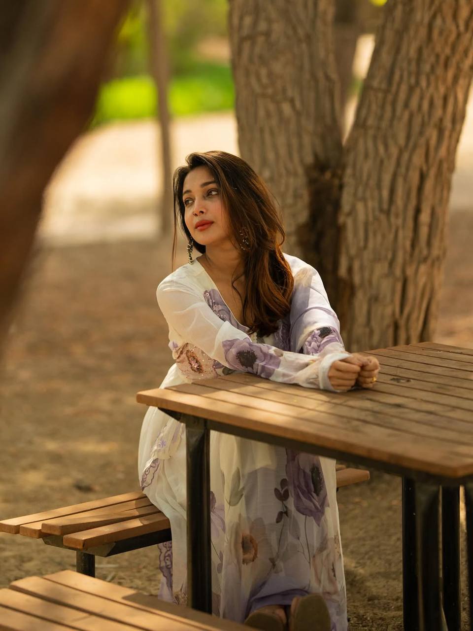 Exclusive Organza Salwar Kameez Suit with Digital Print & Embroidered Dupatta