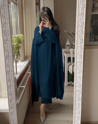 Premium Georgette Embroidered Kurti Set