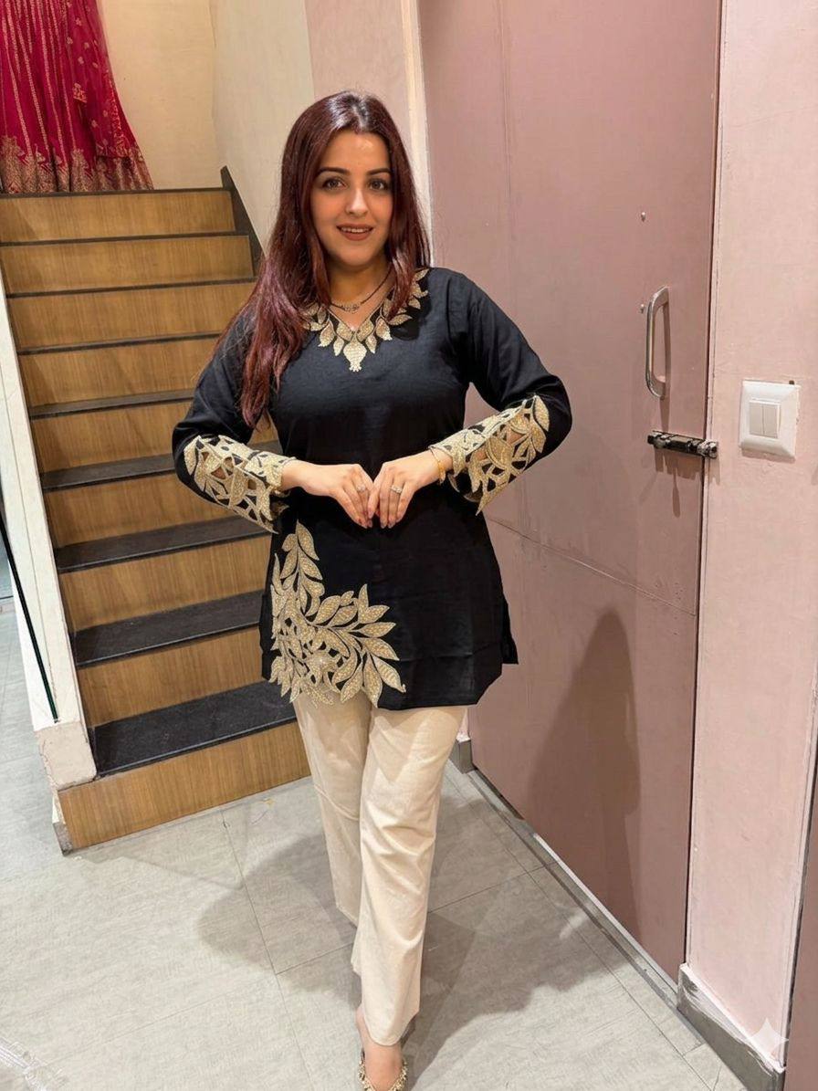 Elegant Embroidered Cotton Co-Ord Set
