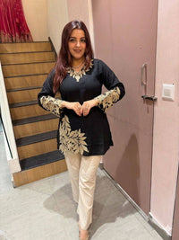 Elegant Embroidered Cotton Co-Ord Set